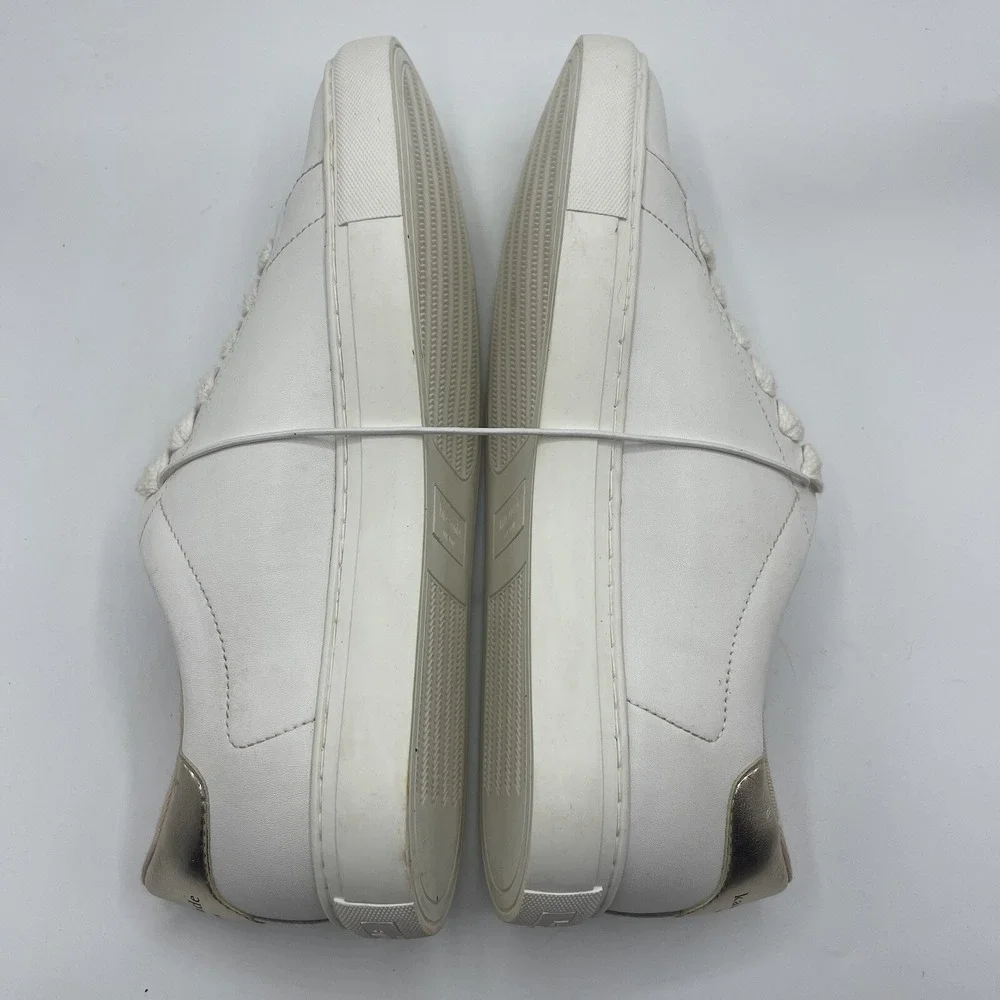 Kate Spade Angelise White Leather Sneakers Womens 10‎ B Lace Up Shoes Spade